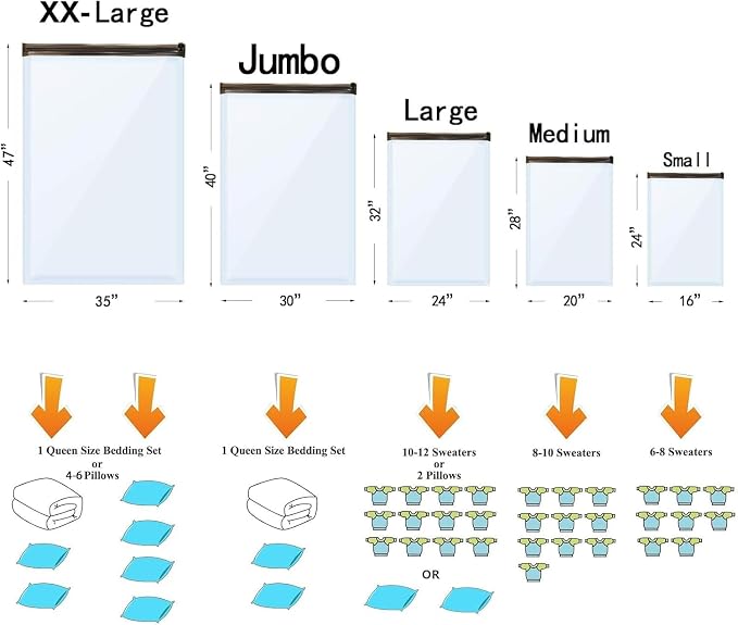 10 Large Vacuum Storage Bags - Image 3