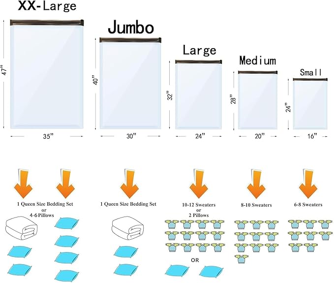 10 Jumbo Vacuum Storage Bags - Image 3