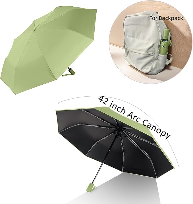 BAODINI Small UV Protection Travel Umbrella Compact - Image 5