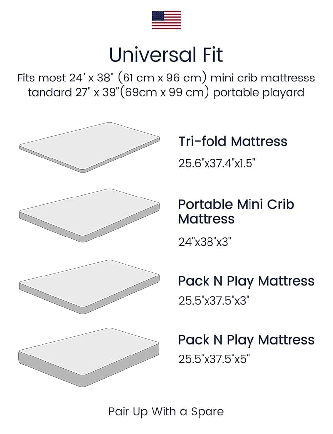 TotAha Mini Crib Sheets Boho Rainbow, Hypoallergenic Pack N Play Mattress Sheets - Image 4
