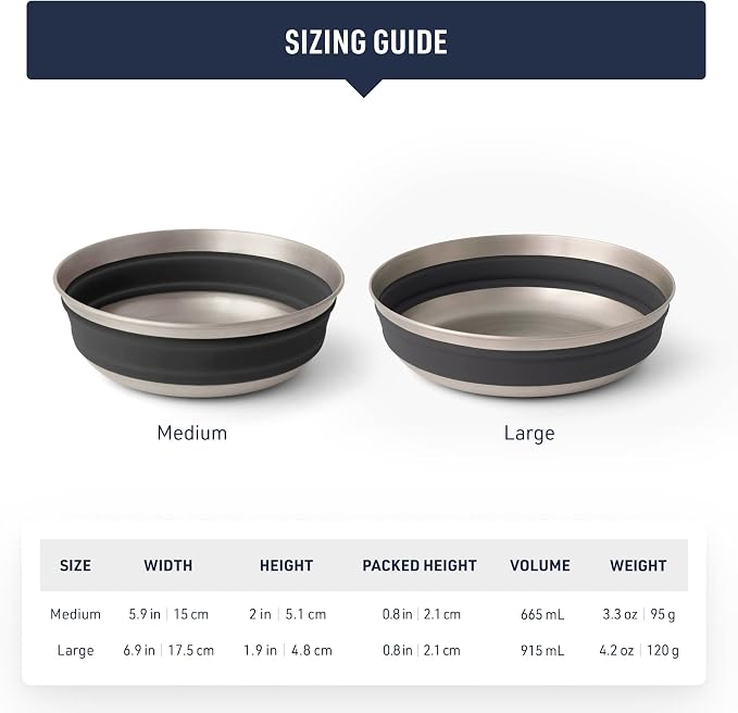 Sea to Summit Detour Stainless Steel Collapsible Bowl, Bombay Brown - Image 6