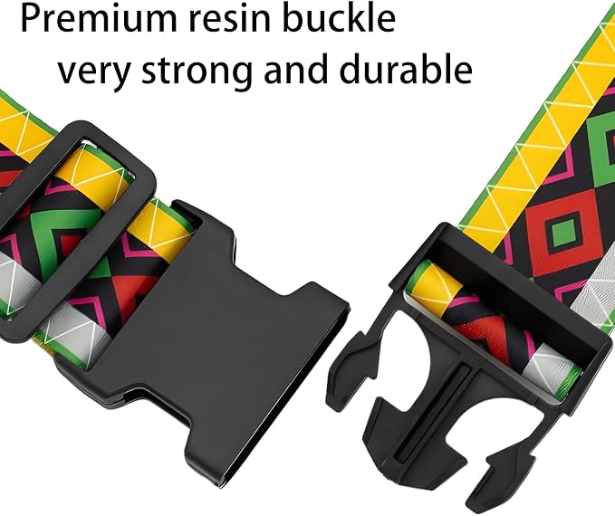 Geometric Arts Luggage Straps for Suitcases, Adjustable Luggage Travel Belt to - Image 3