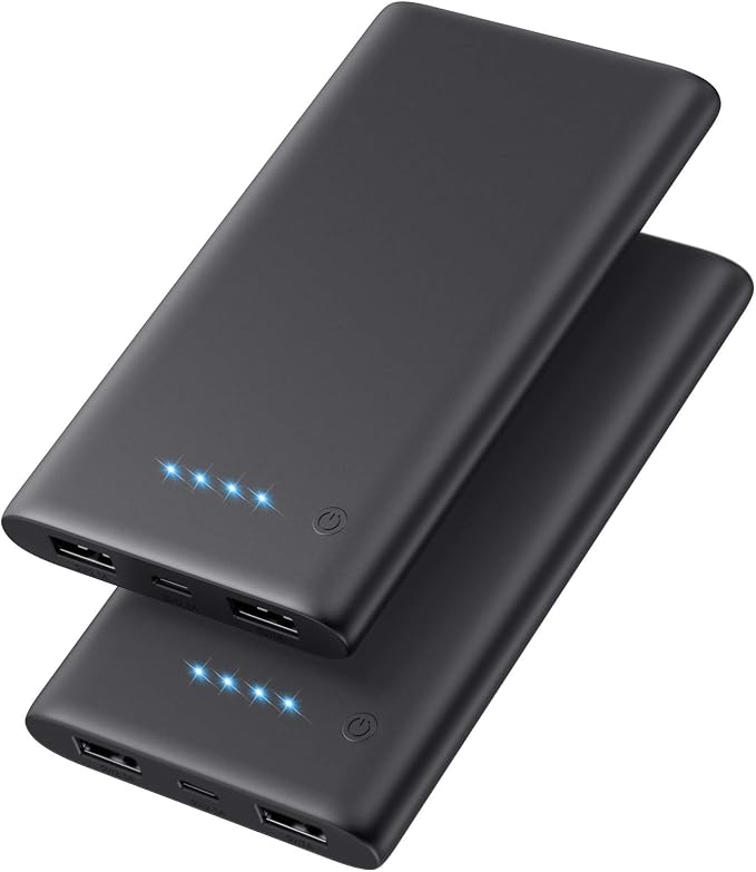 Portable Charger Power Bank 10000mAh, Ultra Slim Portable Phone Charger by AONIMI