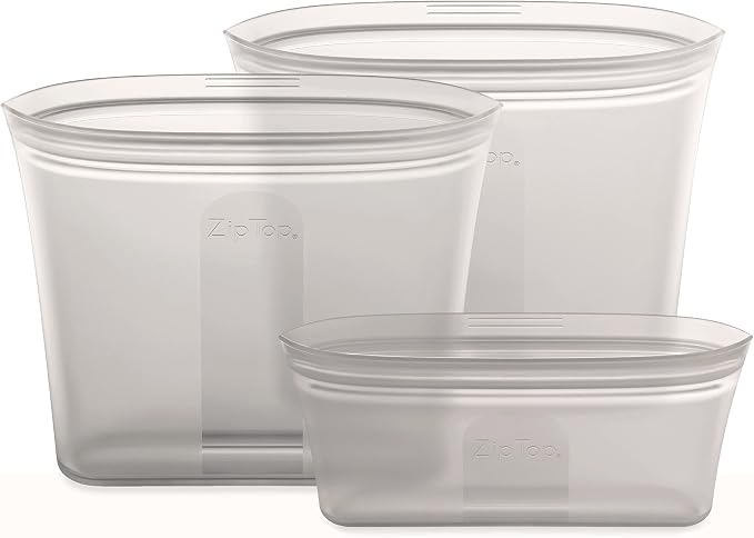 Zip Top Reusable Food Storage Bags | 3 Bag Set - Image 2