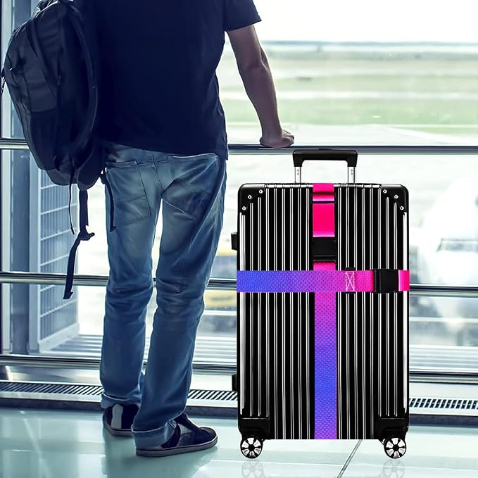 Luggage Straps for Suitcases TSA Approved-2 Pack Bright Personalized Luggage - Image 6