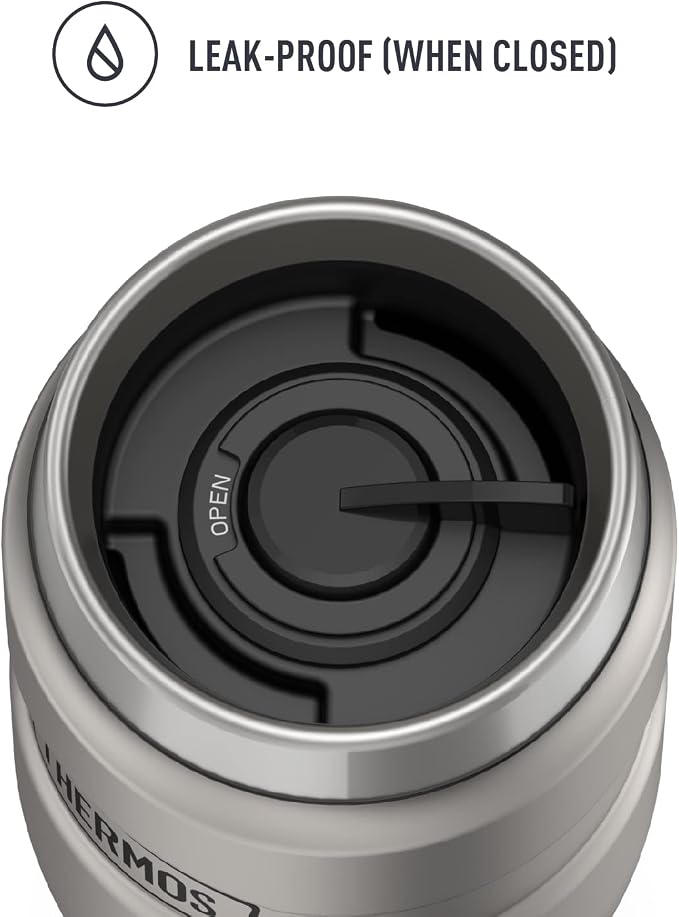 THERMOS Stainless King Travel Tumbler, 16 Ounce, Vacuum-Insulated | Matte Steel - Image 3