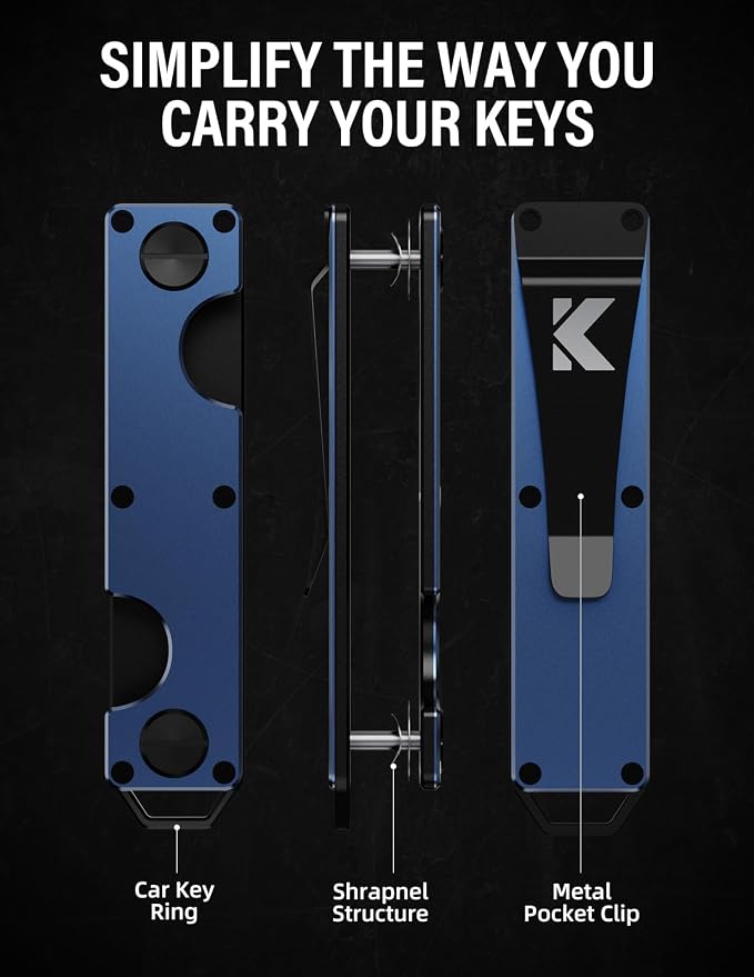 Key Organizer Key Holder Compact Key Case Minimalist Metal Key Chain Key Holder - Image 2