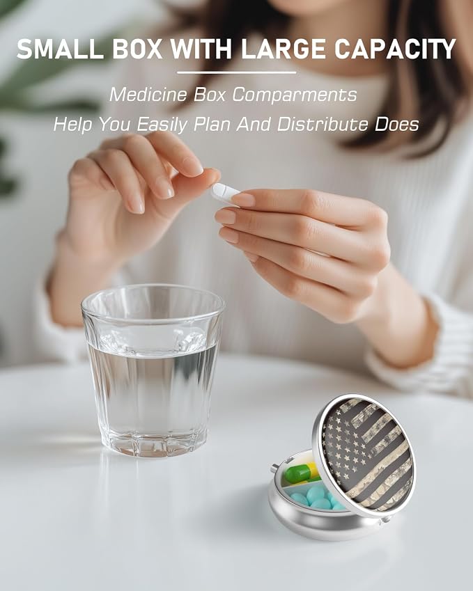 Pill Box, 3 Compartment Portable Travel Medicine Box - Image 5