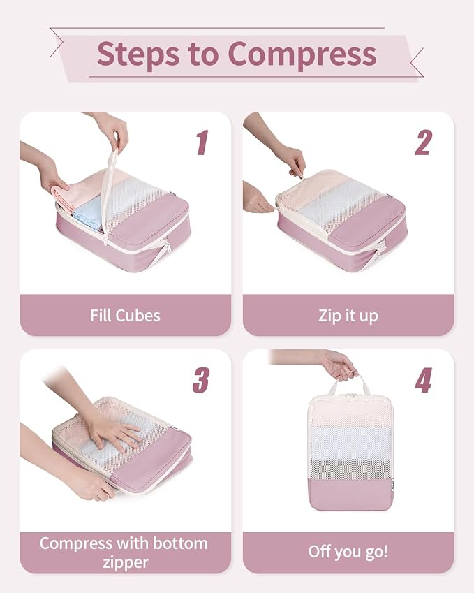 Narwey 6 Set Compression Packing Cubes - Image 5