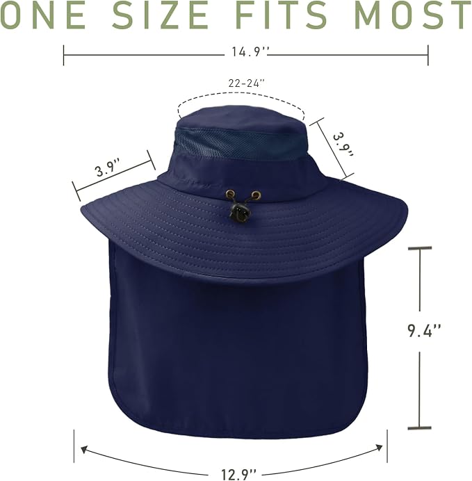 Fishing Hat Breathable Wide Brim Sun Hats - Image 6