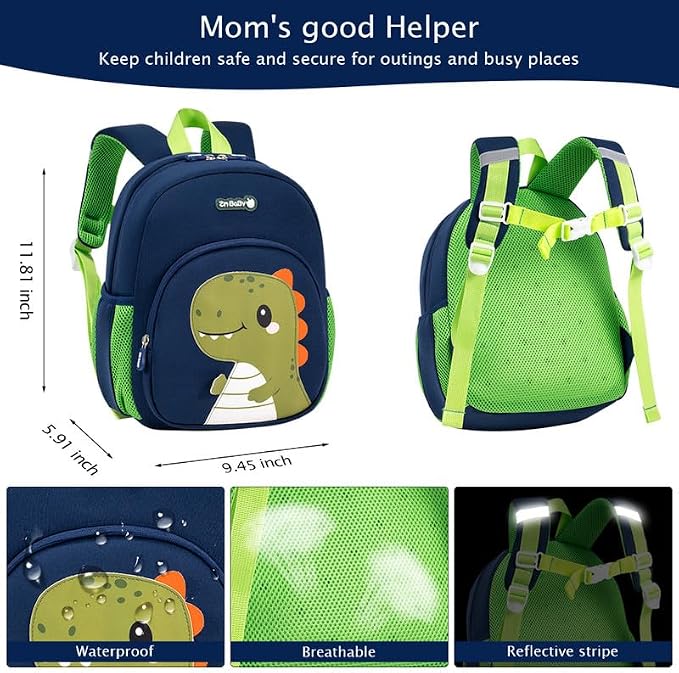 Padgene Toddler Backpacks Kids Preschool Backpack Waterproof Neoprene Animal - Image 3