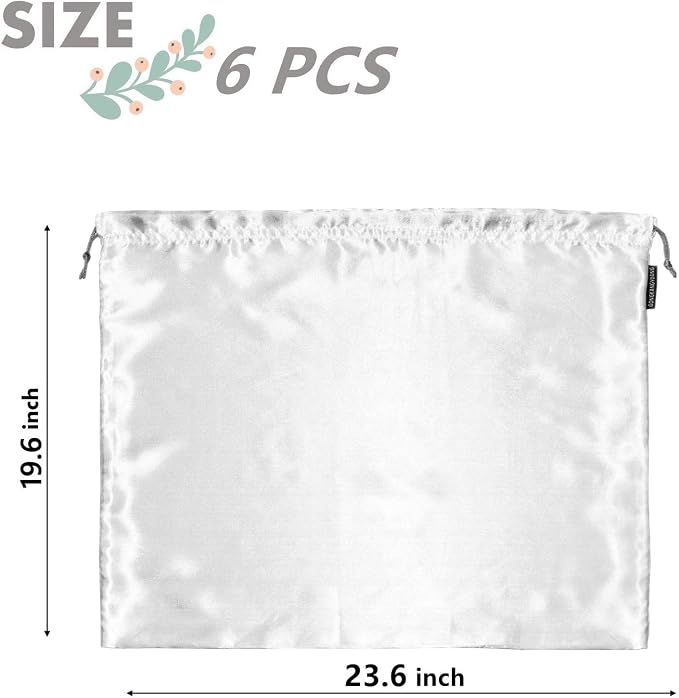 6 Pack Silk Dust Cover Bags for Handbags, Shoes & Boots - Image 5