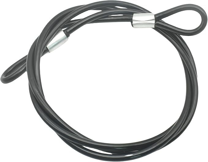 5FT 6mm Stainless Steel Security Cable Lock, Braided Steel Vinyl Coated Safety by Bytiyar