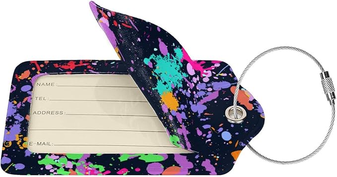 2 Pack Colorful Pop Art Luggage Tag - Image 2