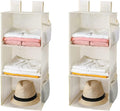 MAX Houser 3-Shelf Hanging Closet Organizers, Collapsible Closet Hanging Shelves by MAXHouser