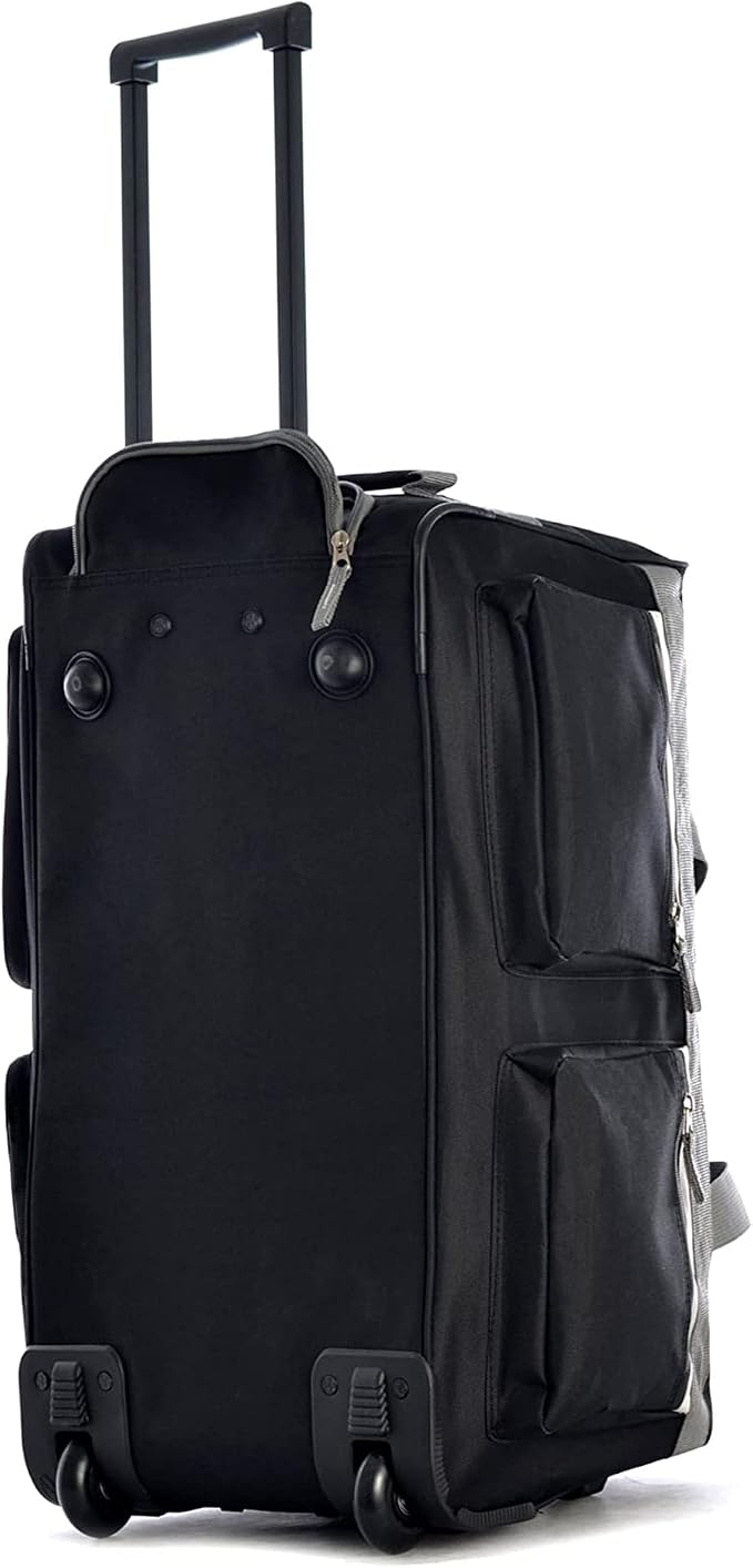 Olympia U.S.A. 29 inch Jumbo Size 8 Pockets Wheeled Rolling Duffel Bag Water - Image 3