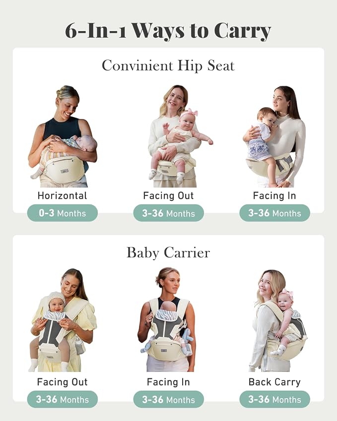 MOMTORY Baby Carrier, Baby Holder Carrier Newborn to Toddler - Image 2