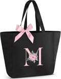 Vavabox Tote Bag, A-Z Initial Monogrammed Waterproof Tote Bag, Bridesmaid Gifts by Vavabox