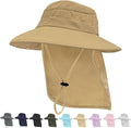 Sun Hats for Men Women, UPF50+ Protection Safari Hat, Wide Brim Fishing Hat by Rosoz