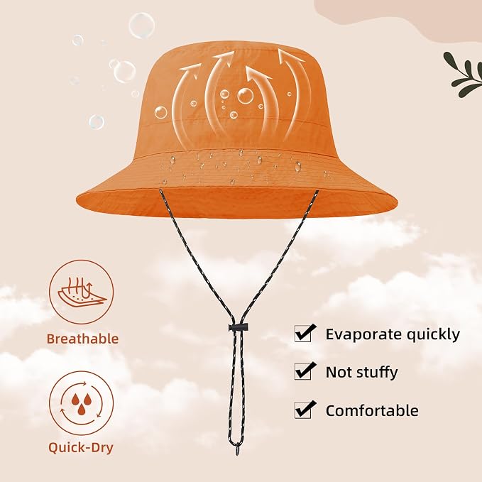 Durio Waterproof Bucket Hats for Woman UPF 50+ Sun Hat UV Protection Packable - Image 5