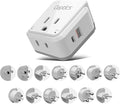 Ceptics International Power Plug Adapter Travel Set, 20W PD & QC, Safe Dual USB by Ceptics