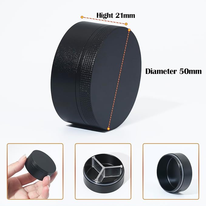 Small Pill Case 3 Compartments, Metal Round Portable Pill Box, Waterproof - Image 2