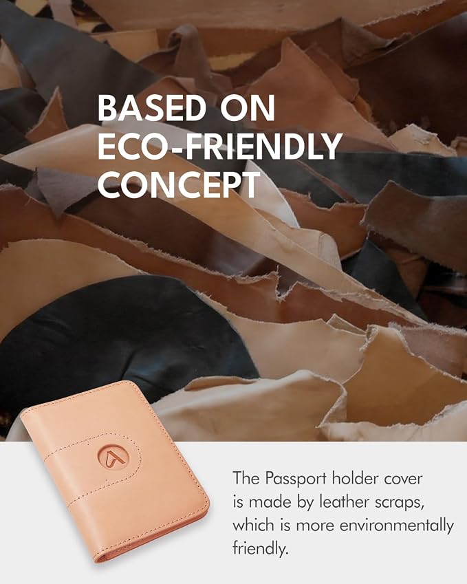 ALLIVE Passport Holder for Travel, Genuine Leather Passport Holder - Image 2