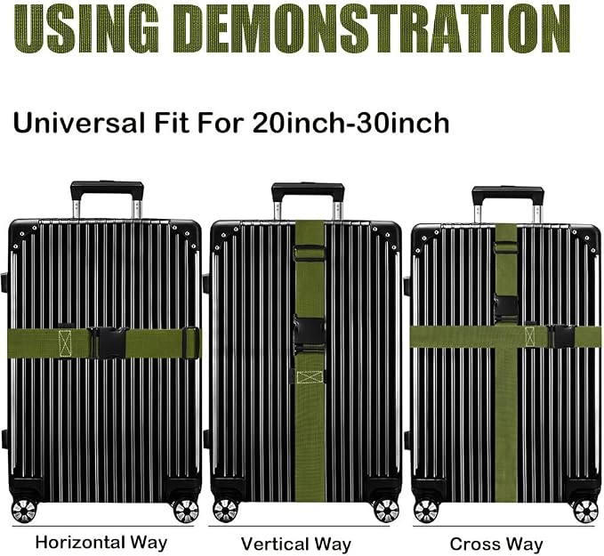 Luggage Straps for Suitcases TSA Approved-2 Pack Bright Personalized Luggage - Image 4
