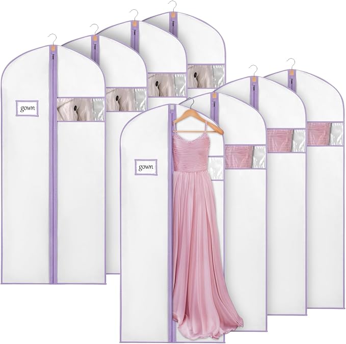 Syeeiex 60'' Garment Bags for Hanging Clothes, Dress Garment Bags for Gowns by syeeiex