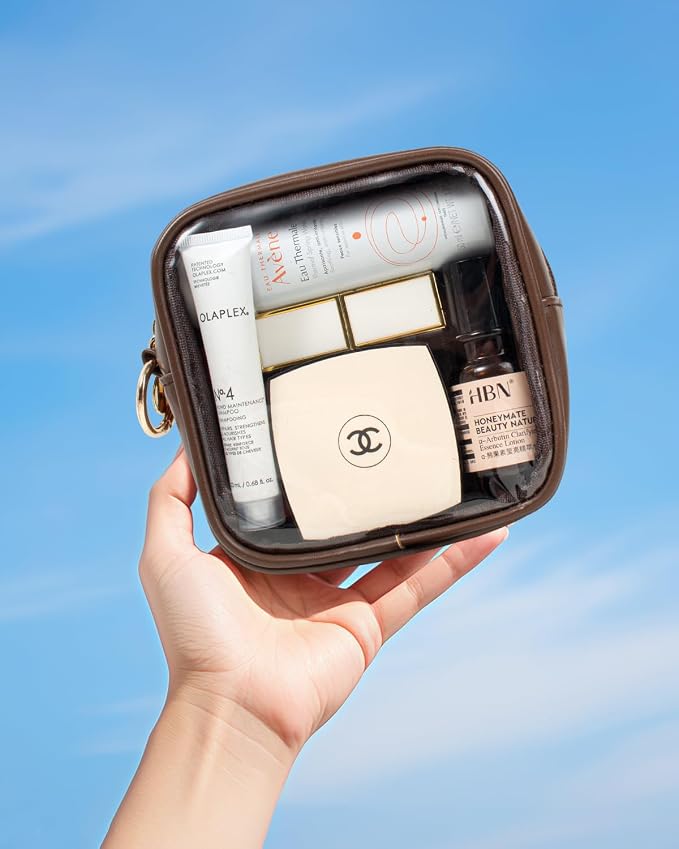 LETGO Small Cosmetic Bag for Purse Mini Makeup Bag for School Cute Clear Make - Image 4