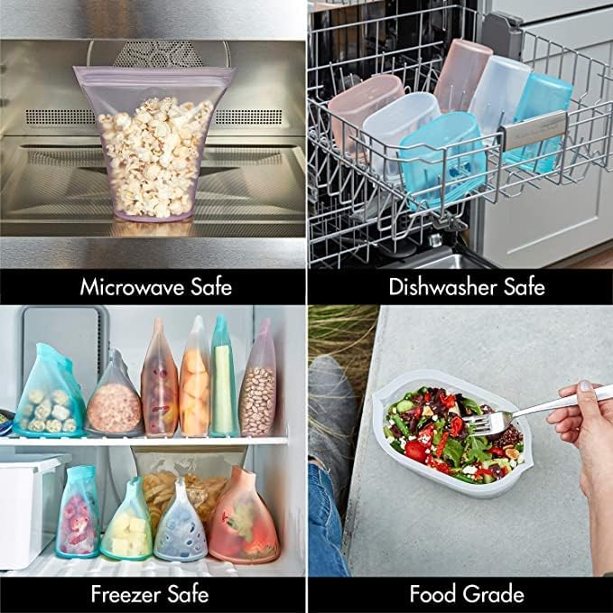 Zip Top Reusable Food Storage Bags | 3 Dish Set - Image 4