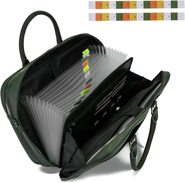 Accordian File Organizer with Handle, 15.6 in Laptop Bag Portable Document - Image 6