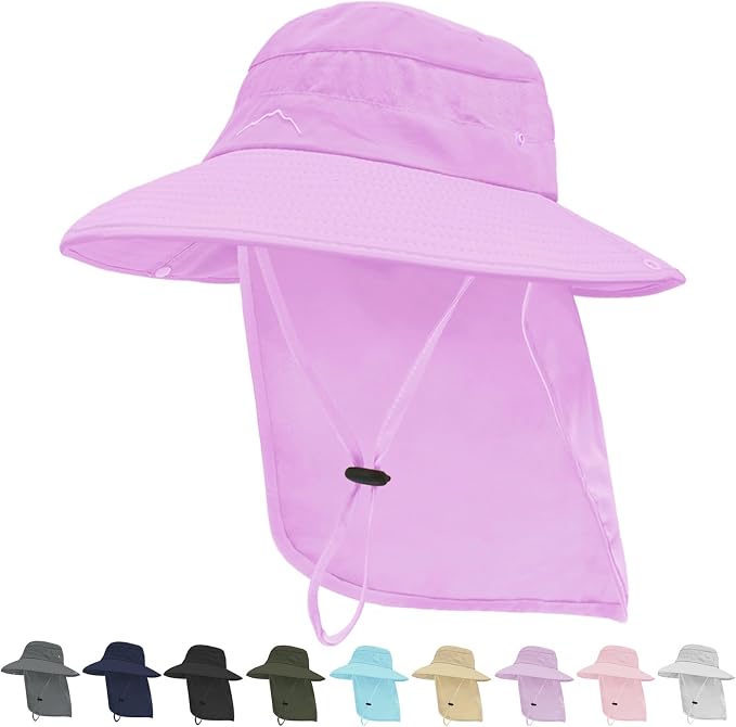 Sun Hats for Men Women, UPF50+ Protection Safari Hat, Wide Brim Fishing Hat by Rosoz