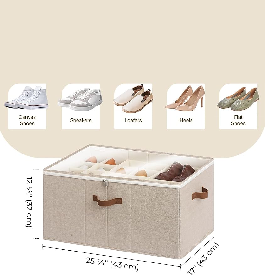 StorageWorks Shoe Organizer for Closet, Fits up to 24 Pairs, Shoe Cubby Storage - Image 3