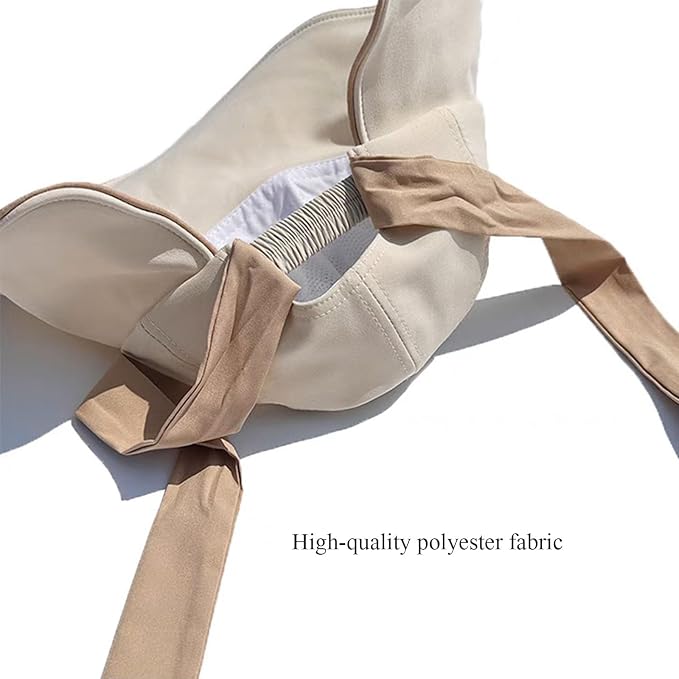 Wide Brim Hats for Woman Foldable Hats Sun Hats for Women uv Protection Bowknot - Image 3