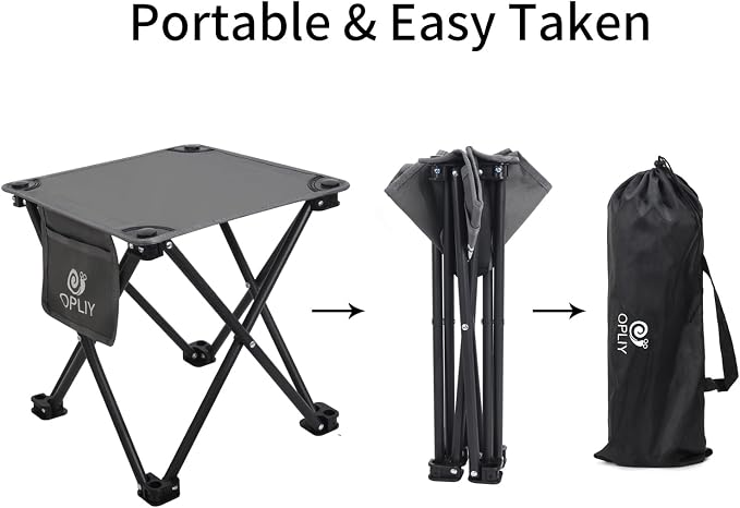 Opliy Camping Stool, Folding Small Chair Portable Camp Stool - Image 4