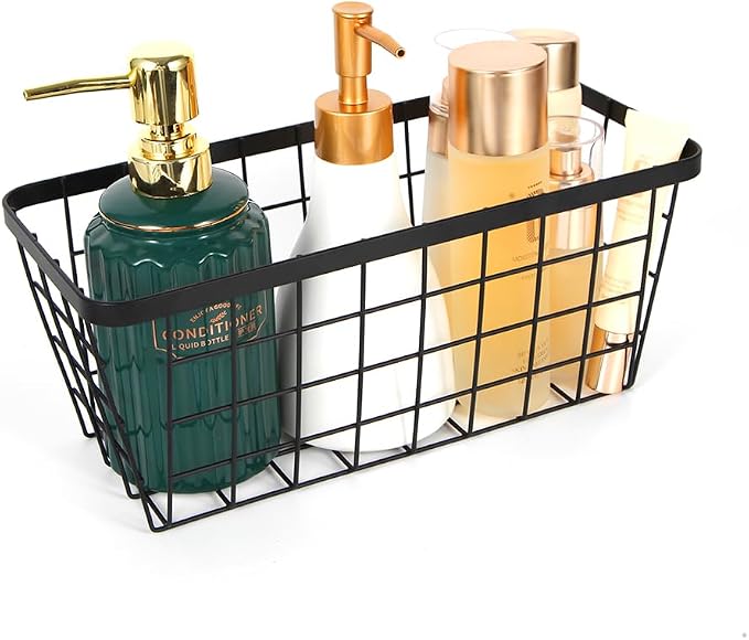 2 Pack Hanging Wall Basket Organizer Over the Cabinet Door Wire Baskets - Image 6
