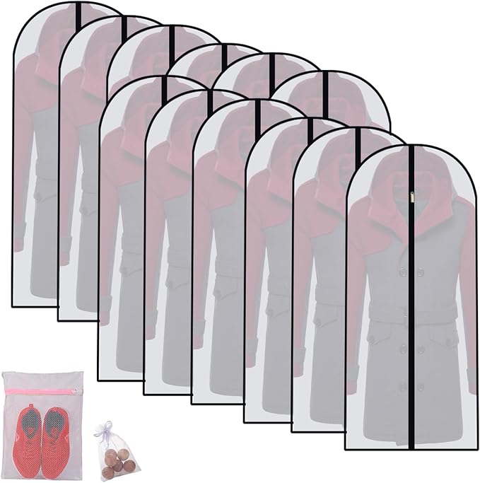 Hanging Garment Bag Suit Bags for Closet Storage Garment Bags for Hanging by HomeClean