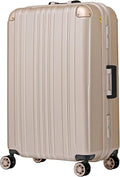 LEGEND WALKER Durable Aluminum Frame Hardside Luggage, ChampagneGold, by LEGENDWALKER