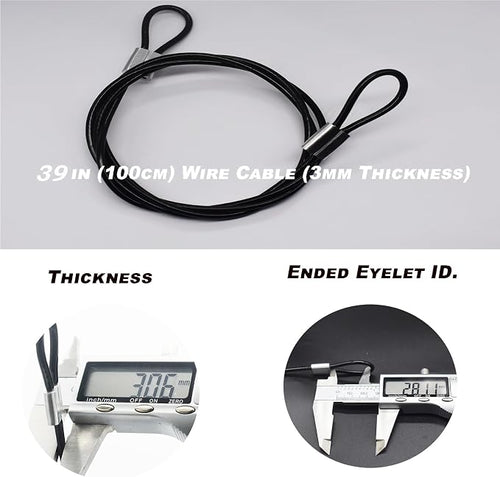 6 pcs 39 inch 3mm Thickness Stainless Steel Wire Cable - Image 2
