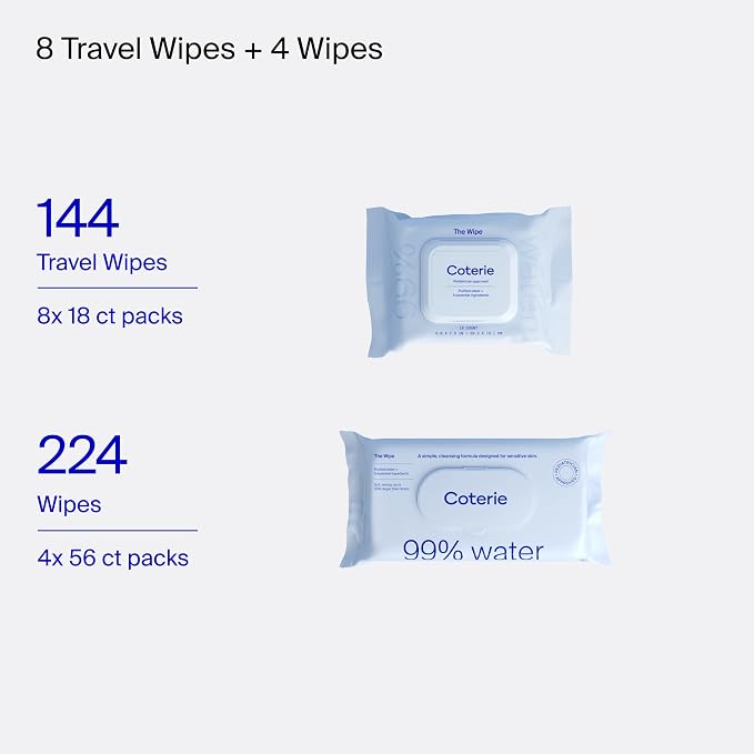 Coterie Baby Wipes for Sensitive Skin, Plant-Based & Plastic-Free Fibers - Image 2