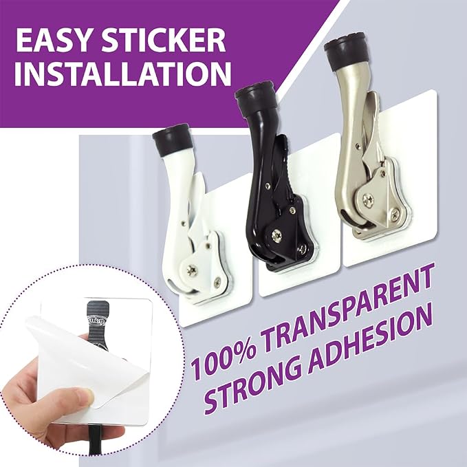 Door Stopper with Adhesive Bracket Stickers, No Drilling or Tools Needed - Image 4