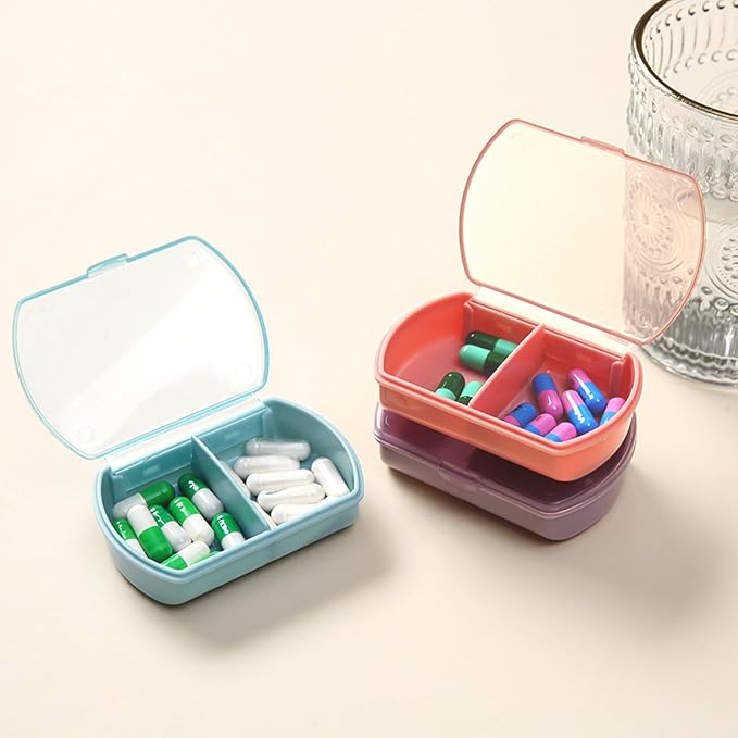 2PCS Small Pill Case Travel Pill Box Cute Pill Organizer - Image 8