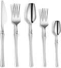 20-Piece Silverware Set for 4, Modern 18/10 Stainless Steel Flatware Set by Lemeya