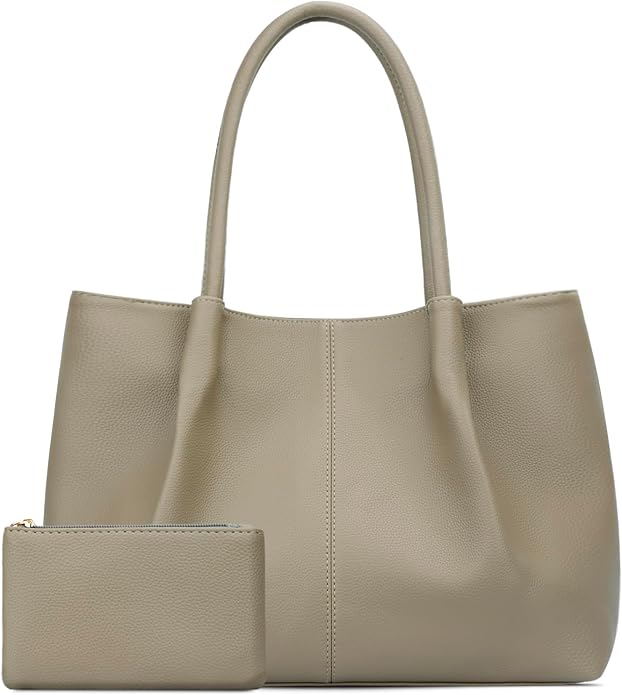 KKXIU Tote Bag for Women Vegan Leather Shoulder Purse Large Capacity Travel Bag by KKXIU