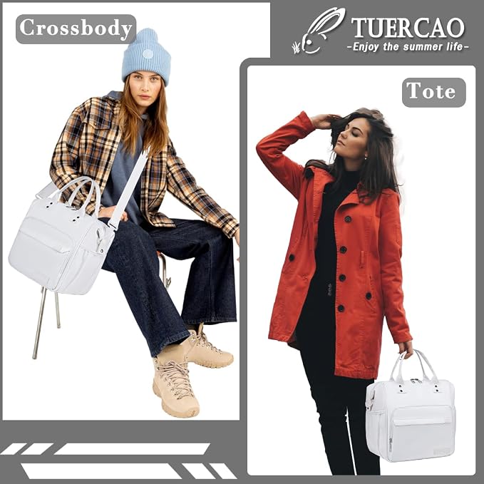 TuErCao White Lunch Bag Fits Bento Boxes, Snack and Foods, Cooler Bags - Image 4