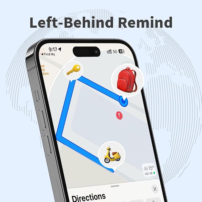Smart Tag Tracker Works with Apple Find My, IP65 Waterproof and Replaceable - Image 8