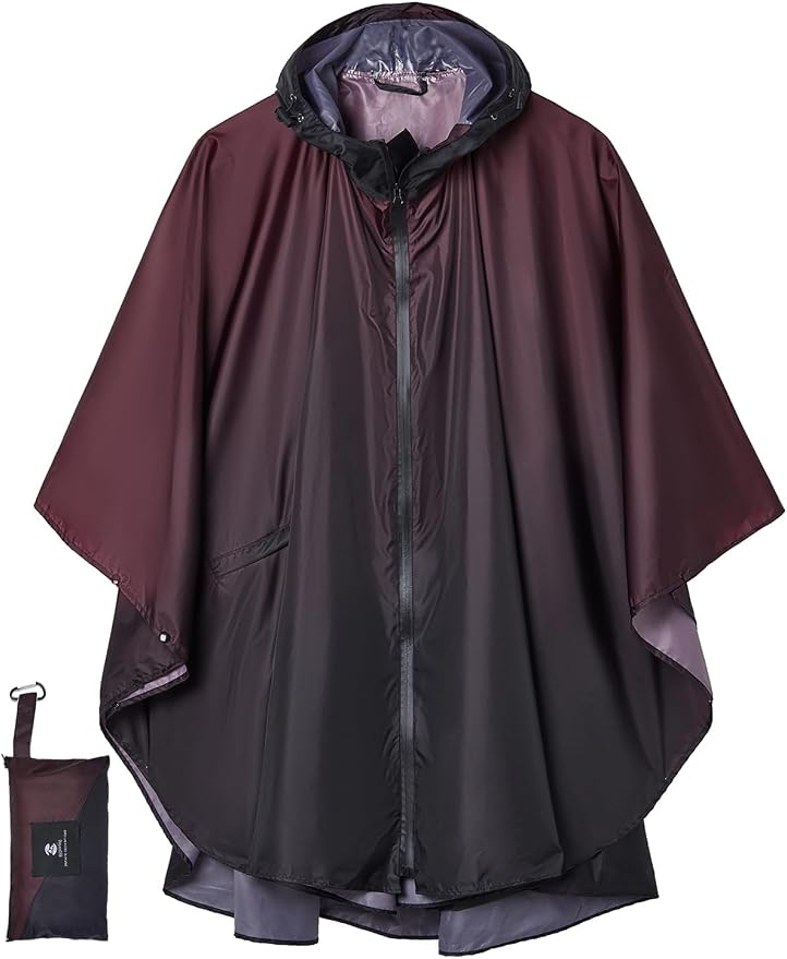 SaphiRose Rain Poncho Jacket Coat Hooded by SaphiRose