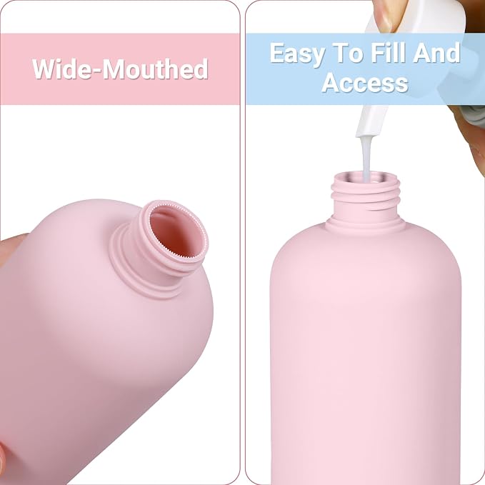 ASEVAT 10oz 4pack Refillable Travel Shampoo and Conditioner Bottles, Travel - Image 6