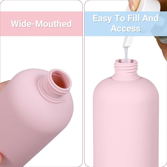 ASEVAT 8.8oz 4pack Refillable Travel Shampoo and Conditioner Bottles, Travel - Image 5